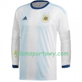 Koszulka Argentyna Domowe Koszulki Piłkarskie Copa América 2019 Długi Rękaw